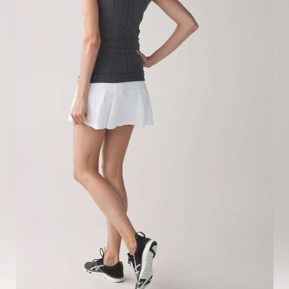 Rare Lululemon Pace Rival Tennis Golf Skirt Tall 15” White -Size 6 NWT Original